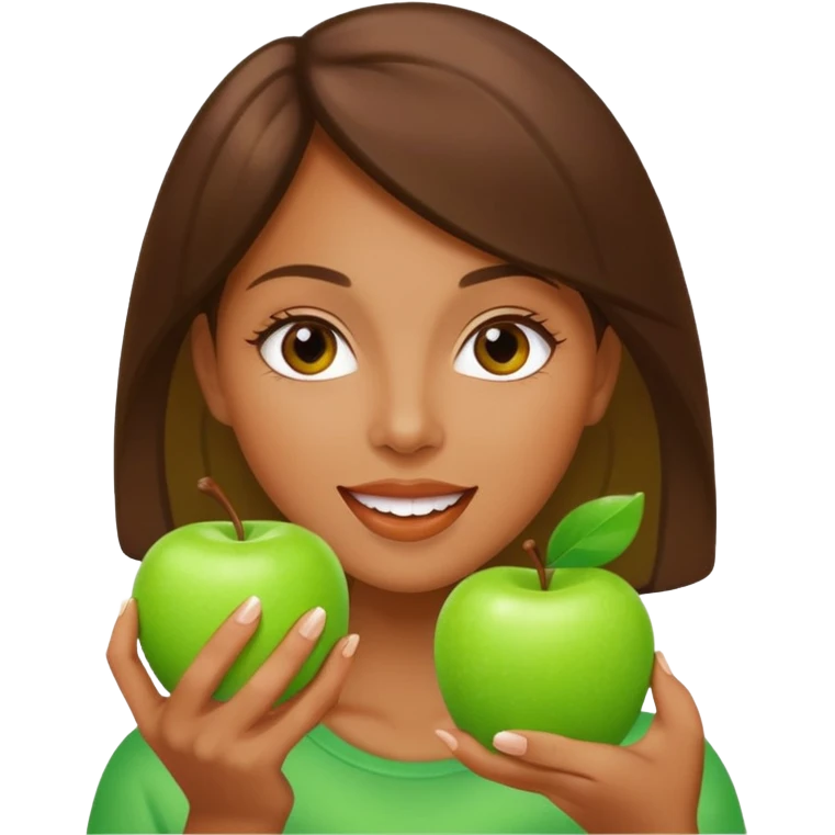 women eating healthy emoji