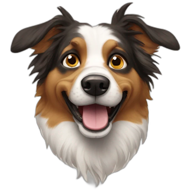 Crazy Aussie dog emoji
