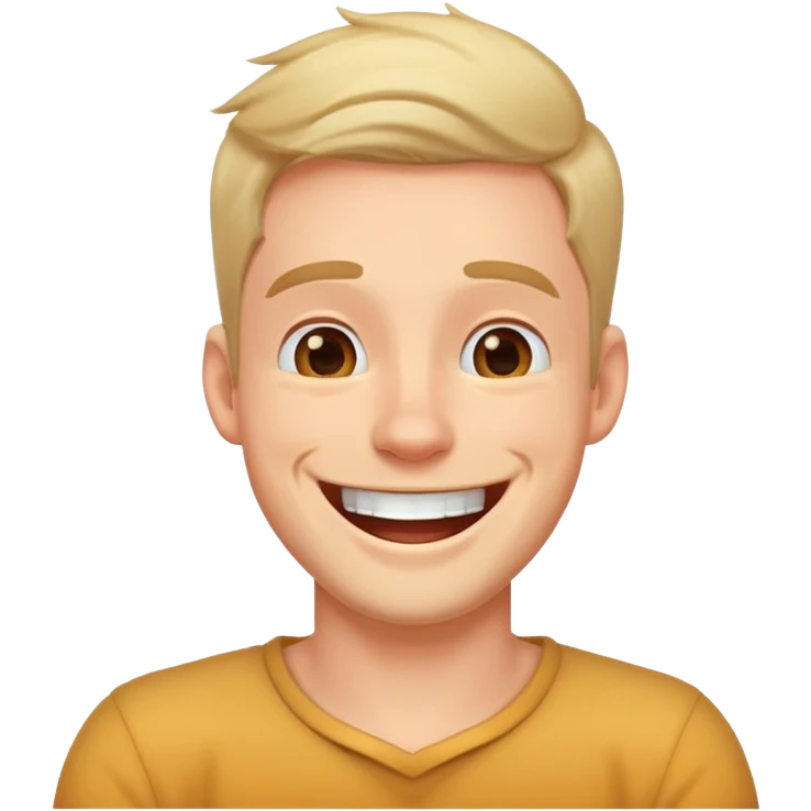 Guy laughing with arms around neck  emoji