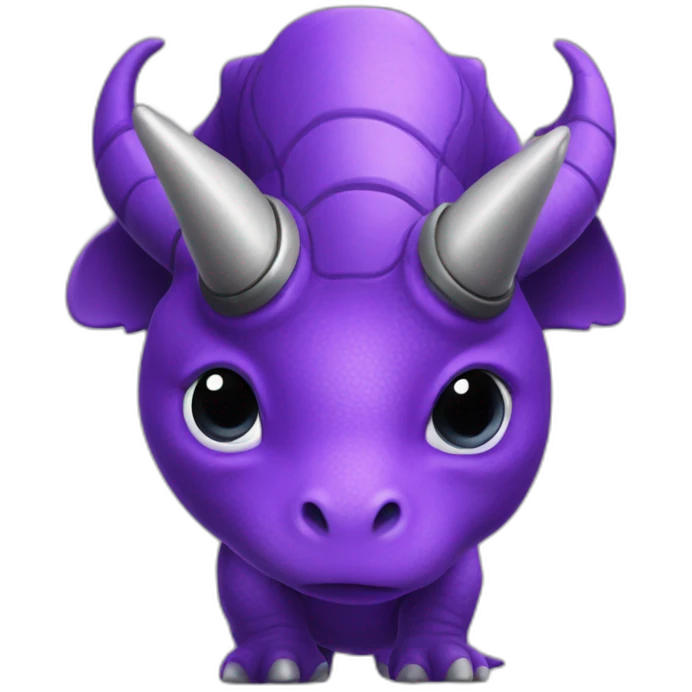 purple astronaut triceratops emoji