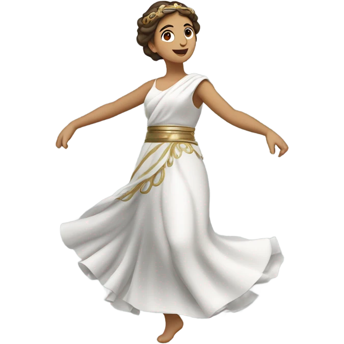 Greek girl dancing  emoji