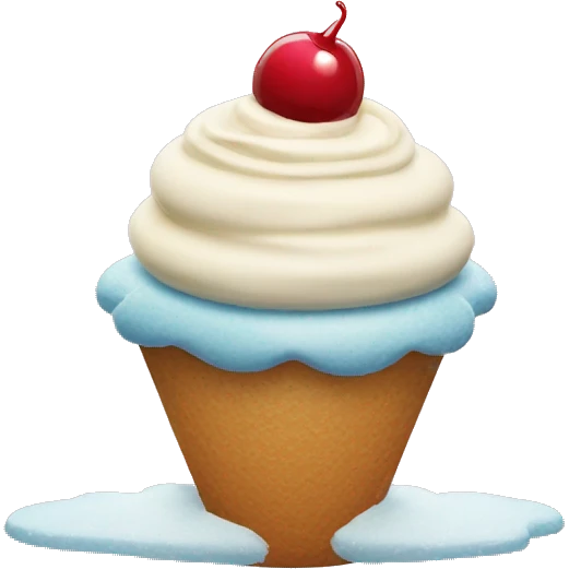 Cupcake in ice cream emoji