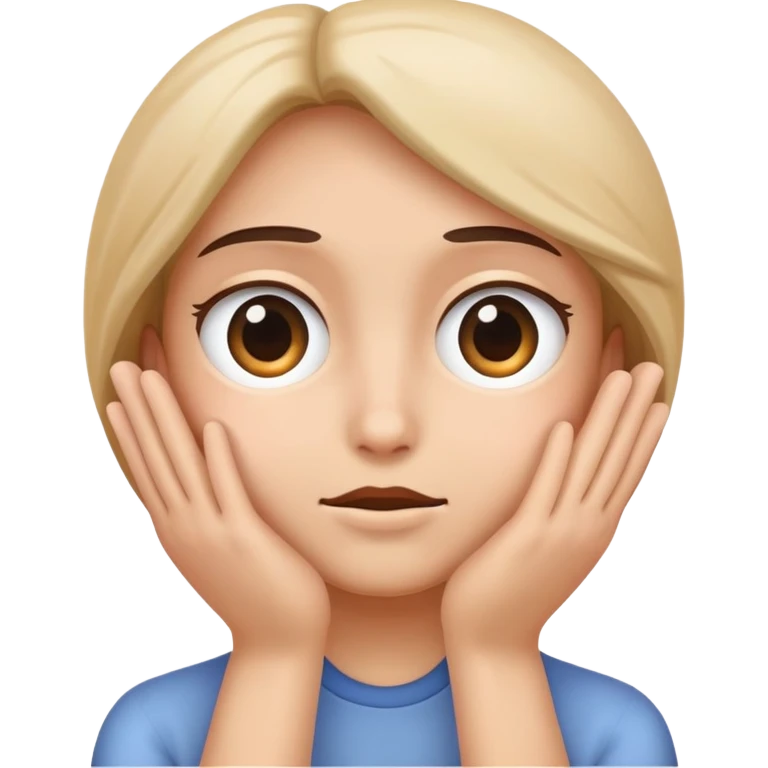 face hiding behind hands, only eyes visible emoji
