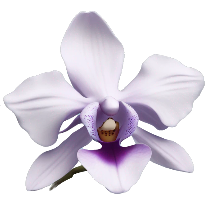 orchid flower blue emoji
