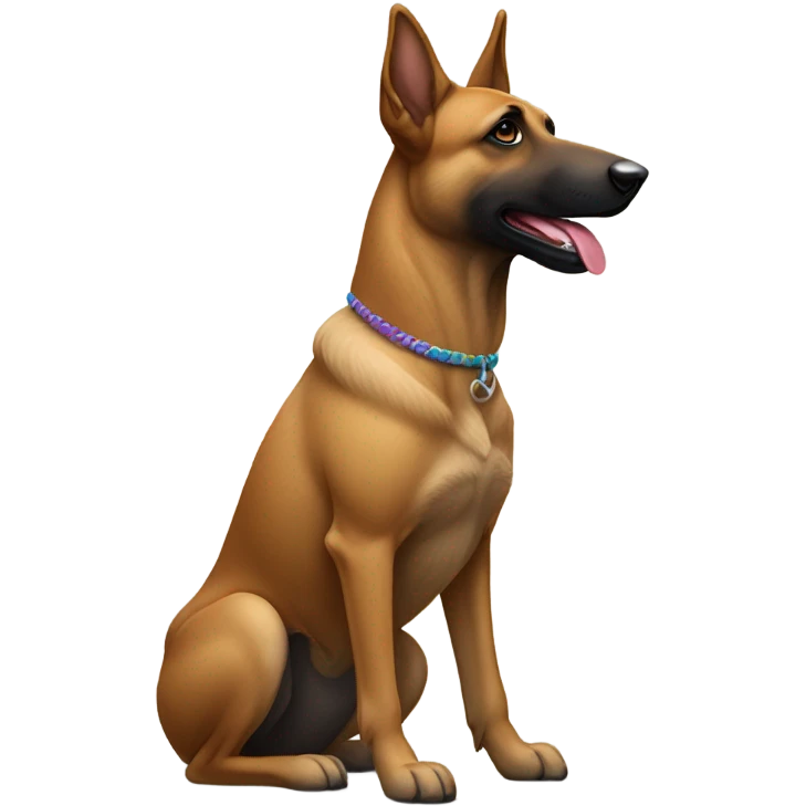 Bird and dog harmony Belgian malinois emoji