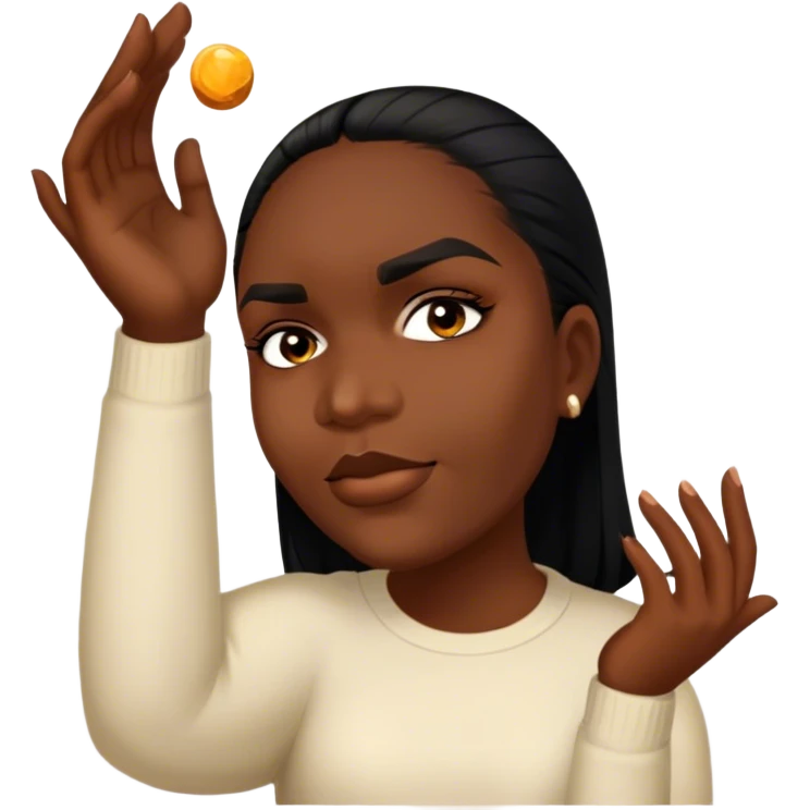 She throws a stone at someone emoji