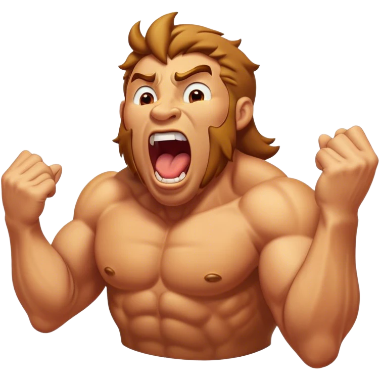 Cinematic Realistic Hercules Portrait, head tilted slightly with a dramatic, wide-open yawn, revealing a moment of relaxed strength. The lifelike textures of his powerful form and subtle, sunlit highlights emphasize his heroic presence even in a state of casual repose. emoji