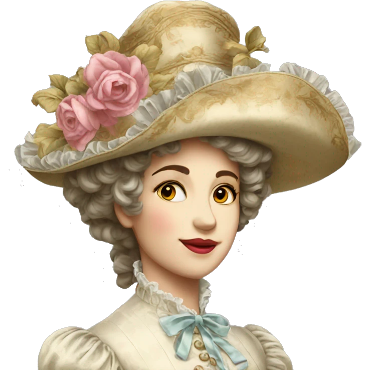Vintage rococo hat emoji