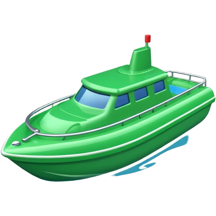 green plastic toy boat emoji