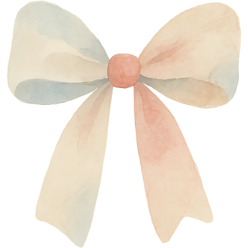 fluffy bow, soft edges, gentle colors emoji