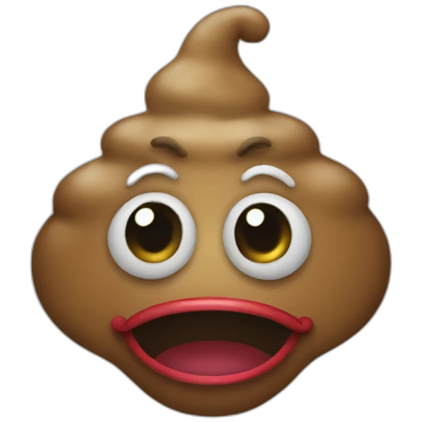 Poop clown emoji
