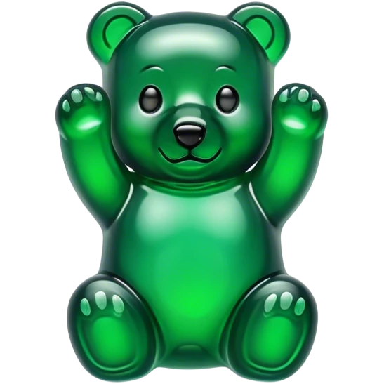 dark emerald gummy bear emoji