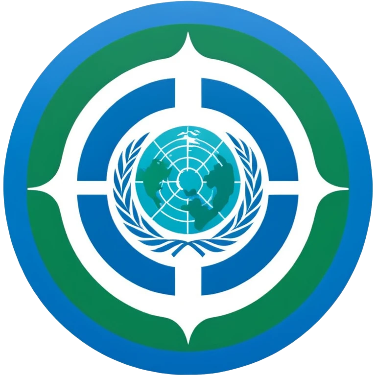 model united nations logo blue and green emoji