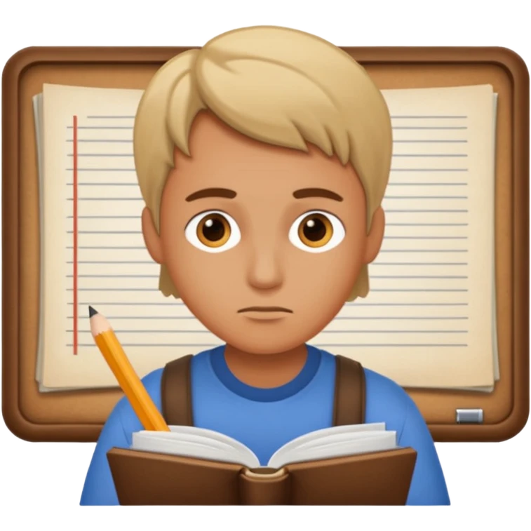 adulto  estudiando emoji