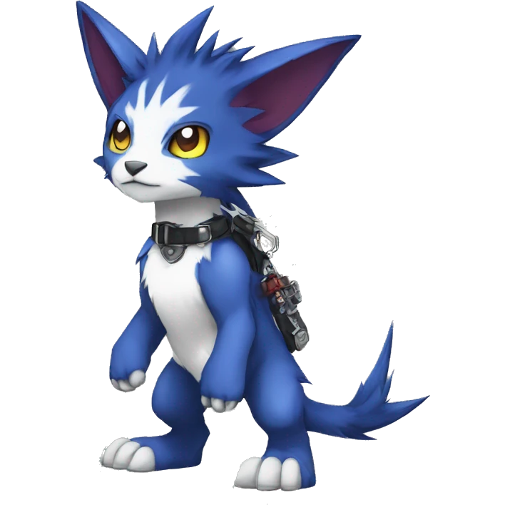 cute cool edgy punk Digimon-Fakemon-animal full body emoji