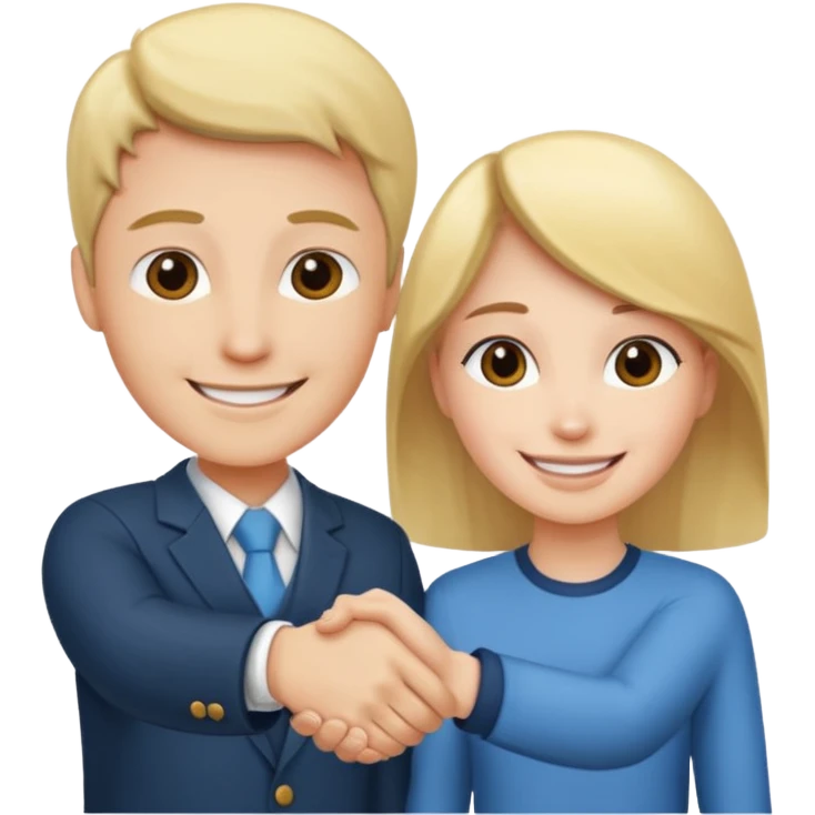 Dos personas dandose la mano como agradecimiento emoji