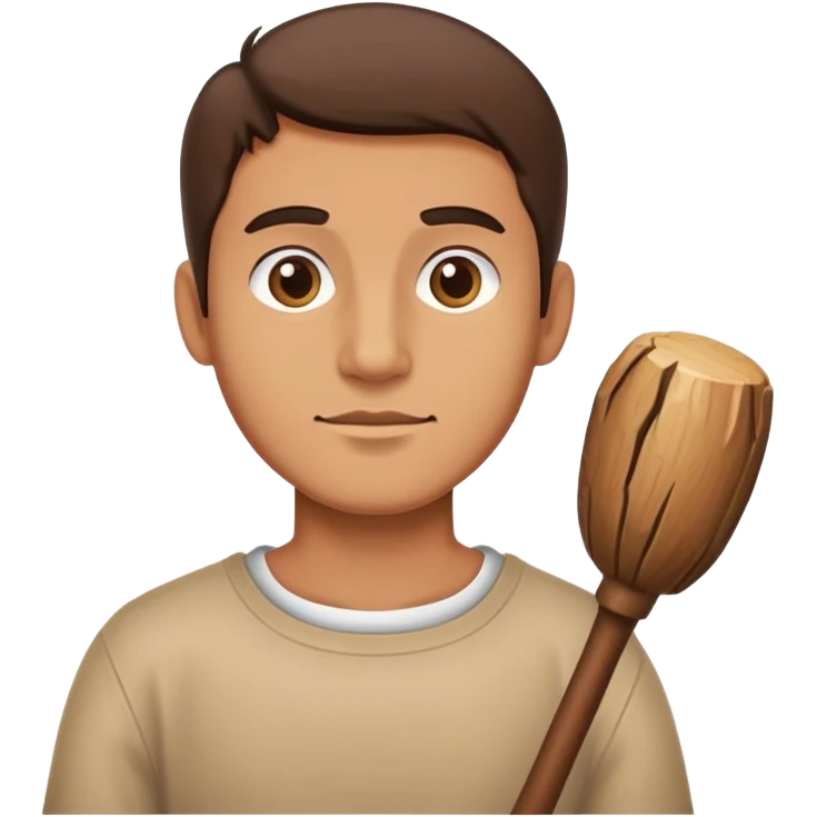 A man with a stick emoji