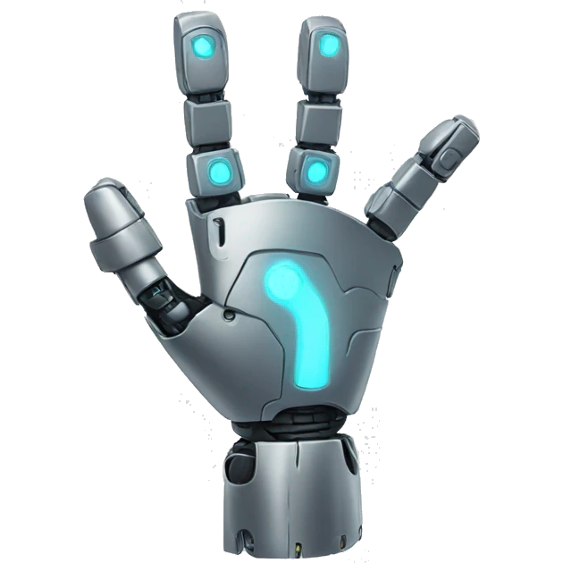 robot hand up emoji