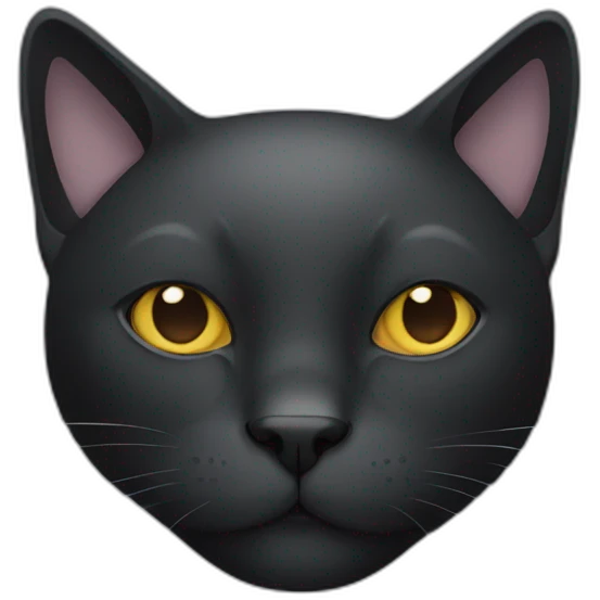 black cat with a White spot emoji
