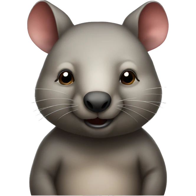 wombat with party hate emoji