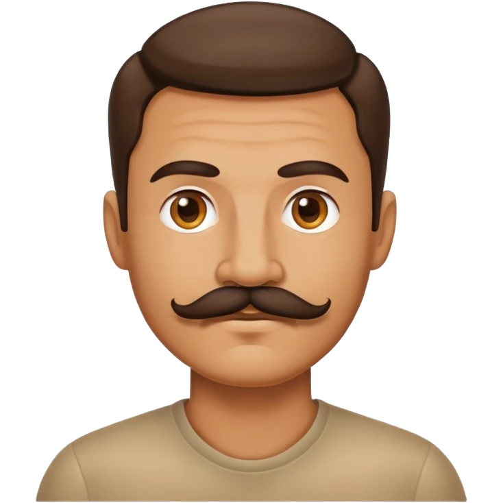 Man with mustache in the middle  emoji