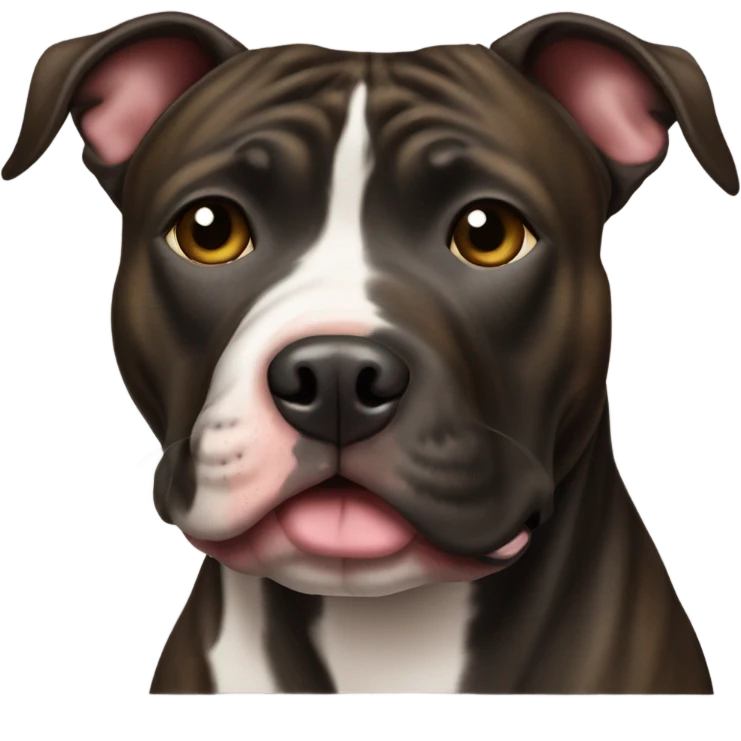 American pitbull terrier dark brindle emoji