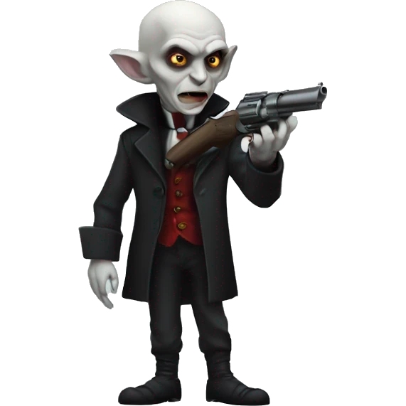 nosferatu with gun emoji