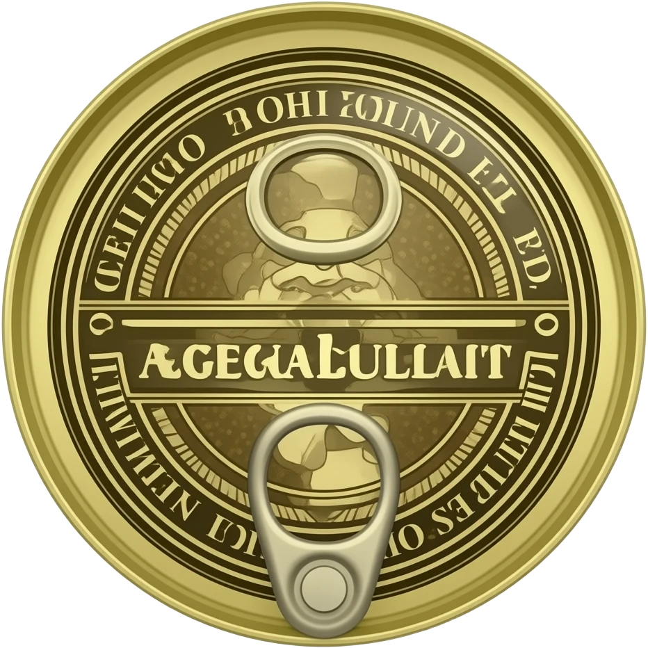 A caviar tin emoji in refined old money style, premium packaging, sophisticated luxury aesthetic emoji