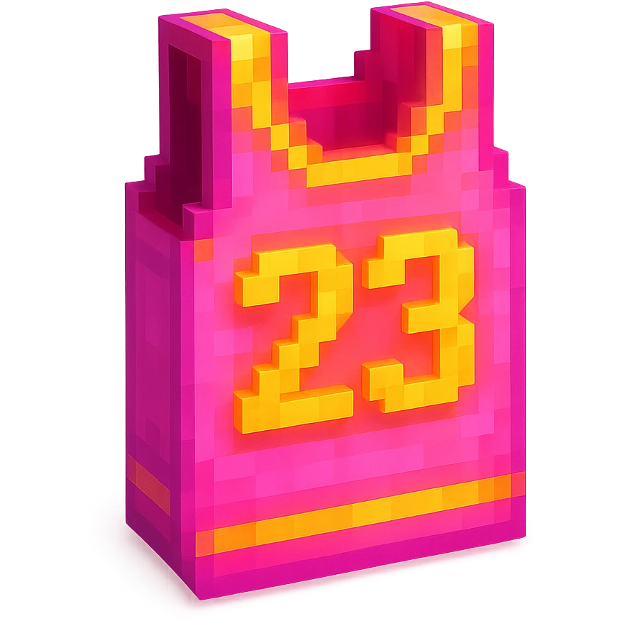светящейся розовая баскетбольная майка с надписью "23", no background emoji