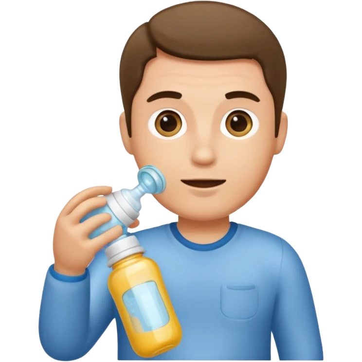 man with baby bottle emoji