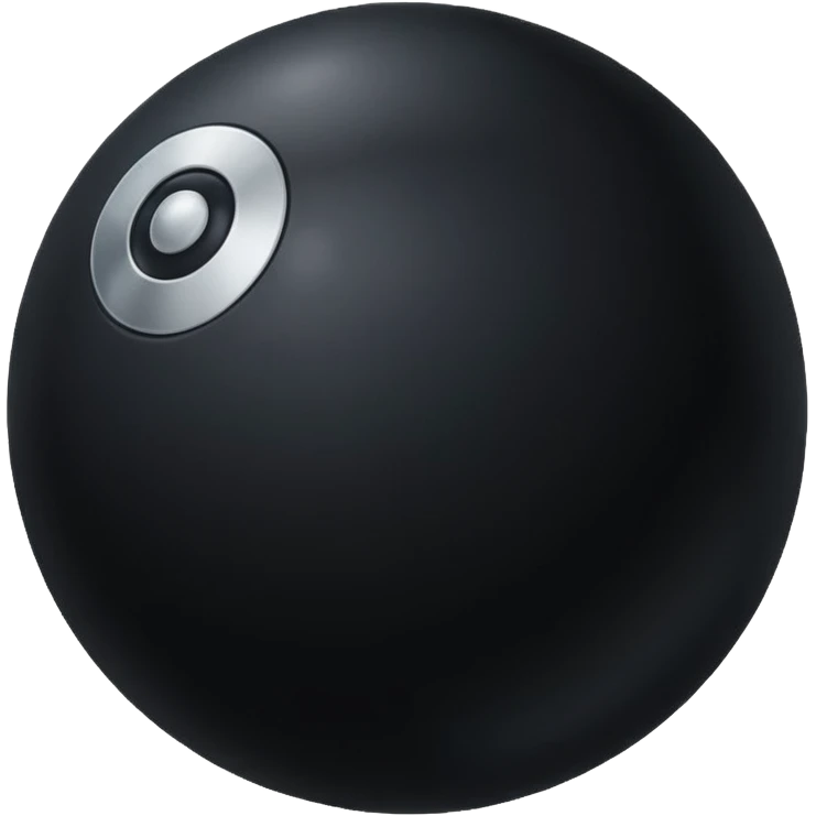 Black Ball with MB written on in the middle of it. Nothing else no holes or anything. emoji
