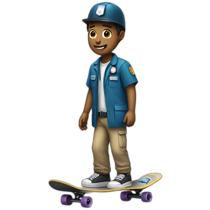 Paramedic on skateboard emoji