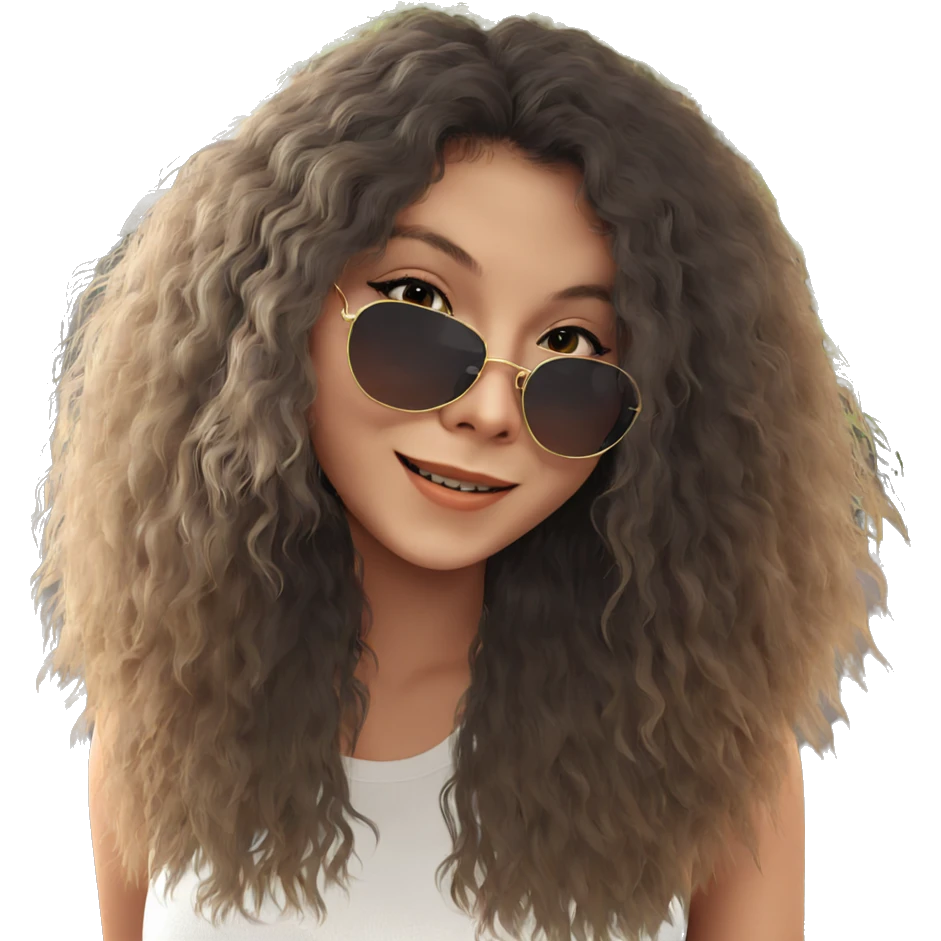 smiling girl with sunglasses emoji