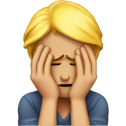 Head in hands so sad emoji