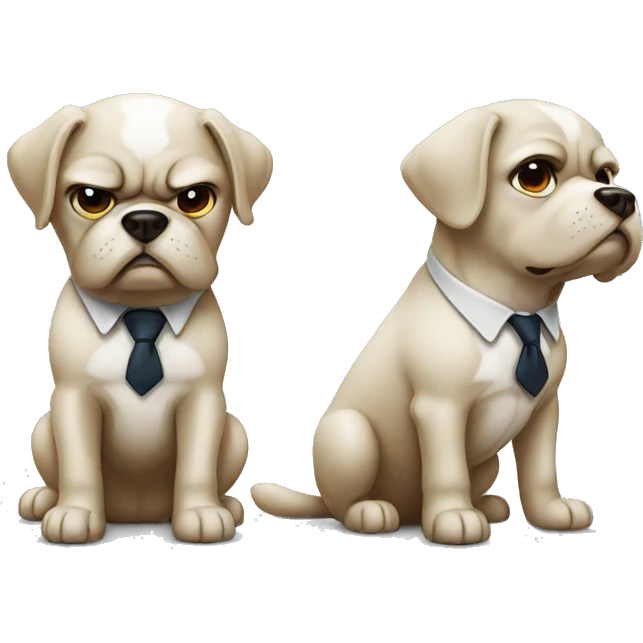 Dog angry whit tie  emoji