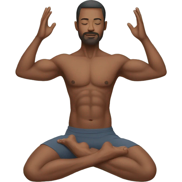 man doing yoga emoji