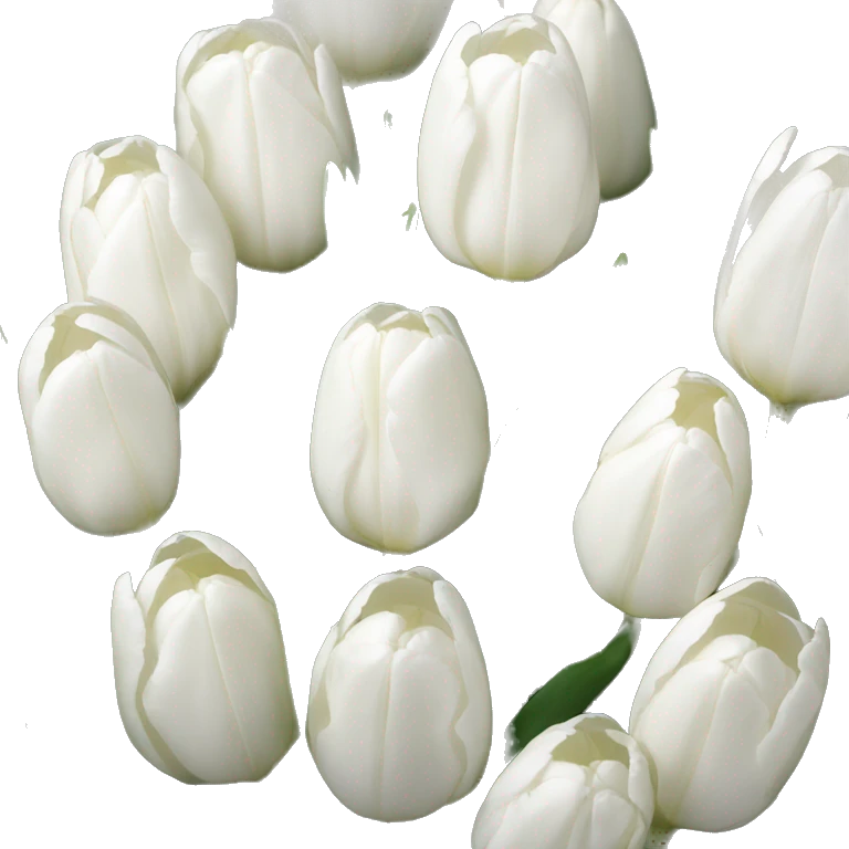 White tulips emoji