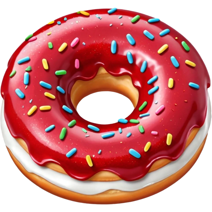 red glitter donut emoji
