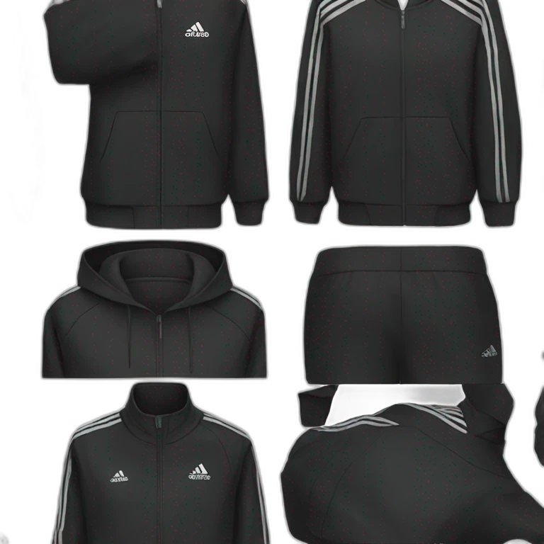 black Adidas jacket emoji