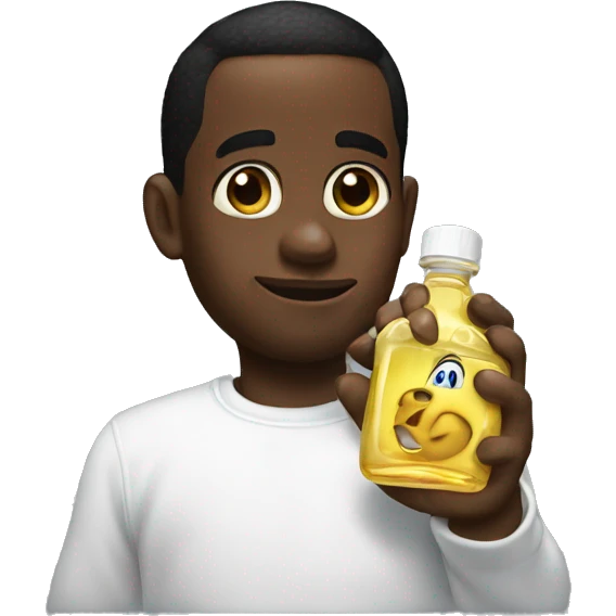 Diddy holding baby oil emoji