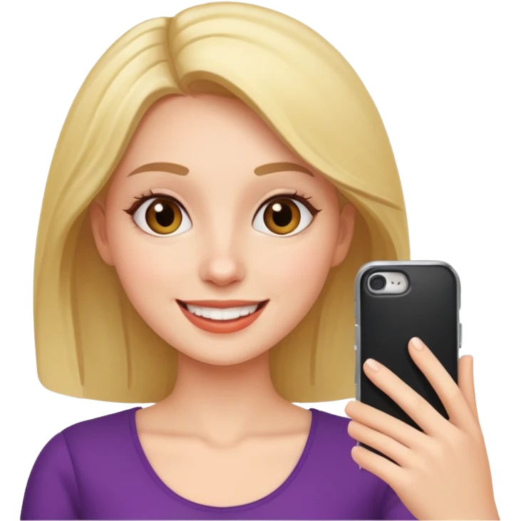 female taking selfies emoji