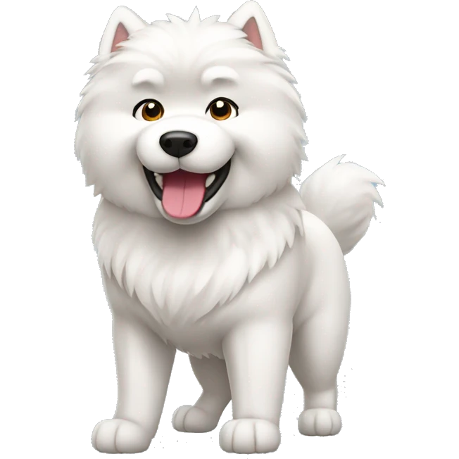 flexing samoyed emoji