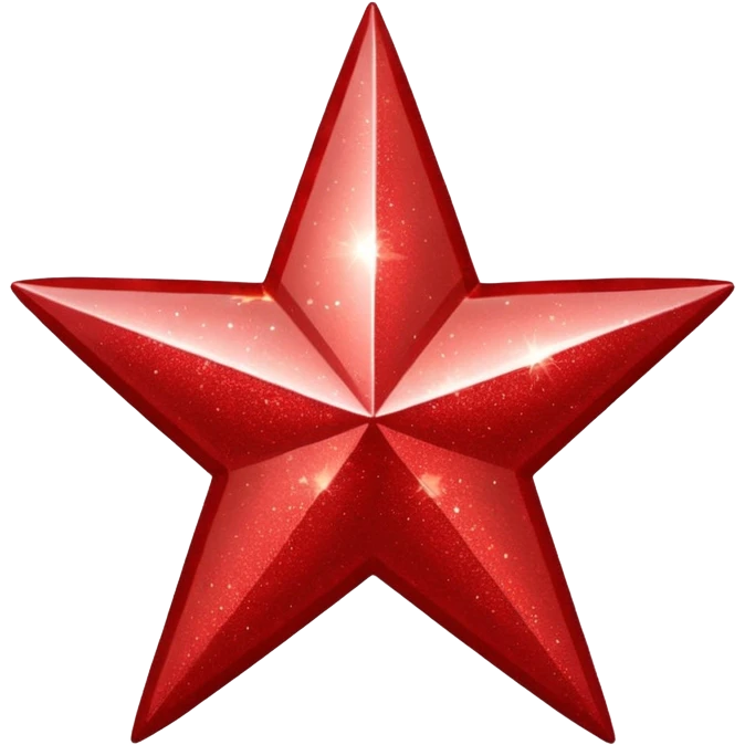 red glitter star emoji