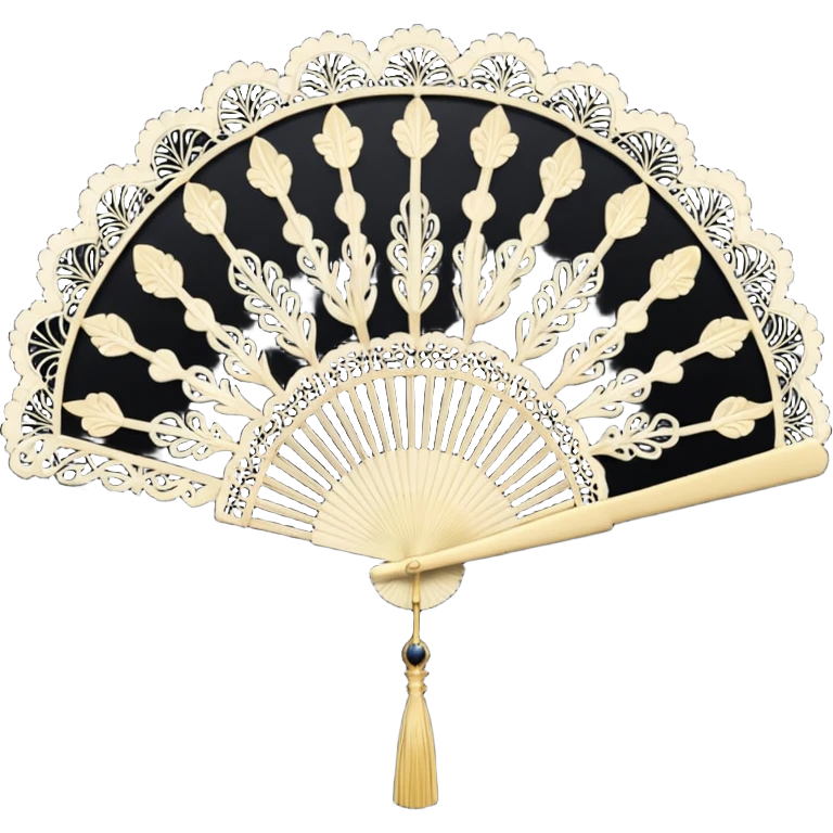 goth lace fan emoji