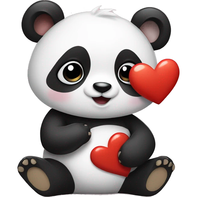 Panda in love emoji