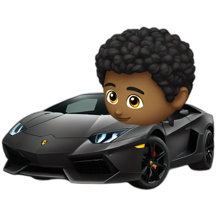 Lambo black emoji