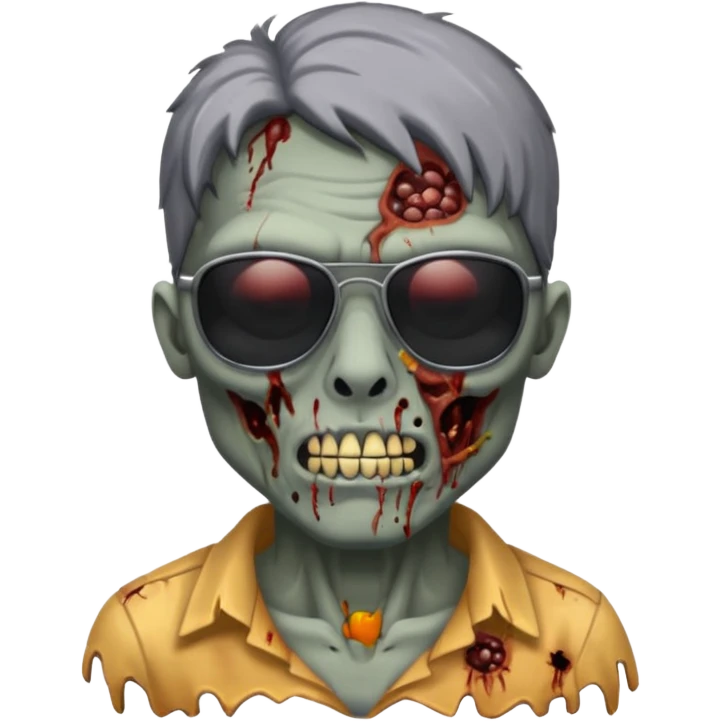 zombie wtih black sunglasses  emoji