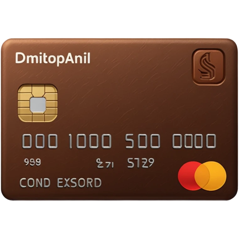debit card chocolate color emoji