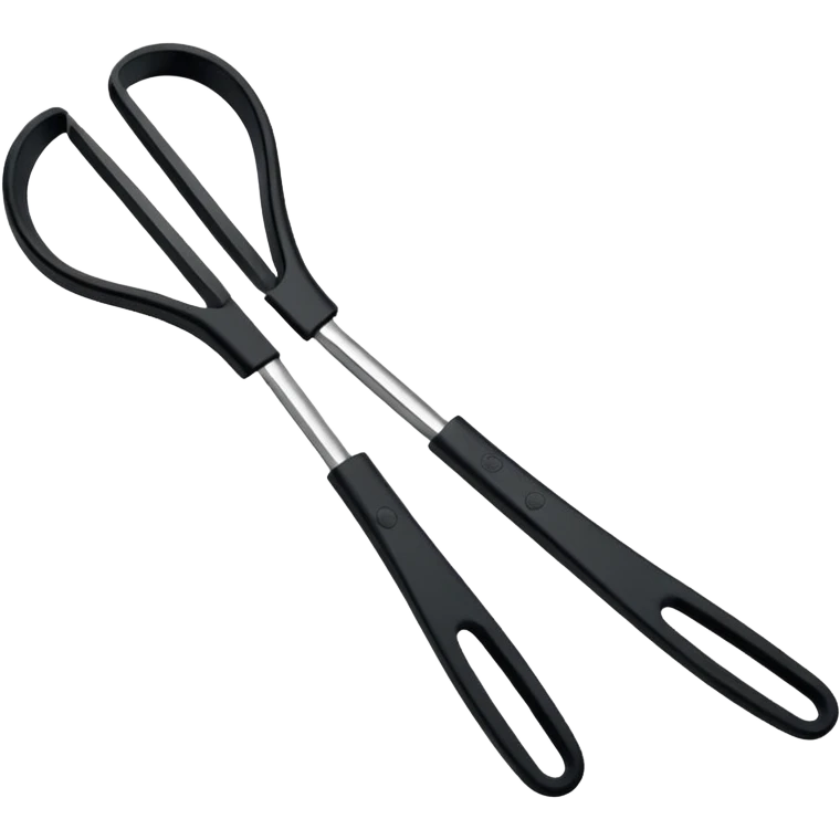 Black Silicon Kitchen tongs emoji