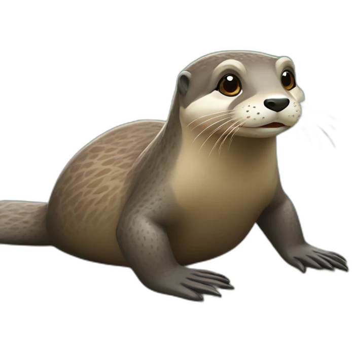 Loutre sur tortue emoji